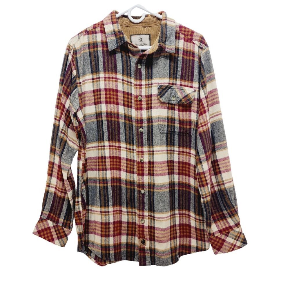 Legendary Whitetails shirt long sleeve Button-Up Medium Plaid Flannel
